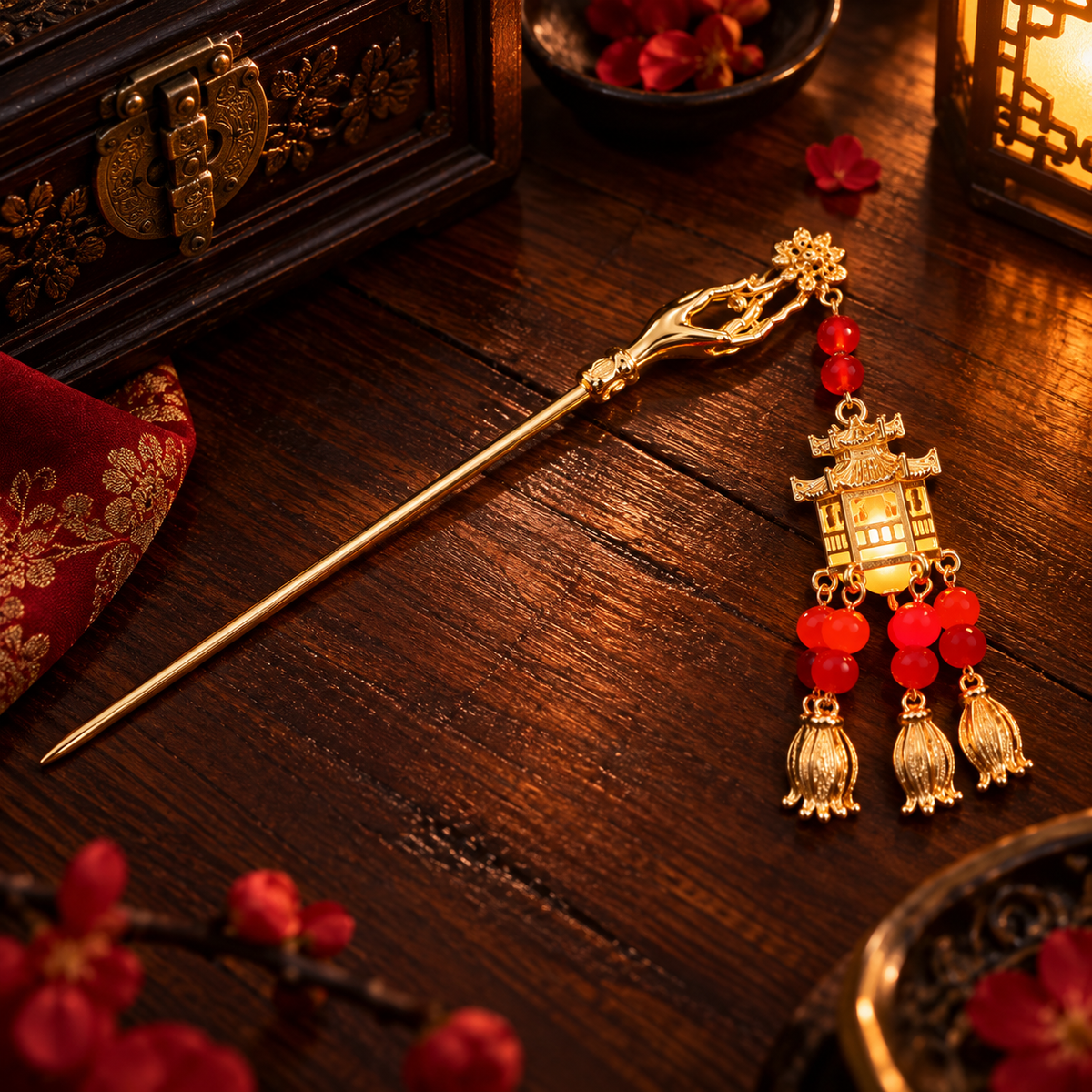 Chinese Hair Accessories Lantern