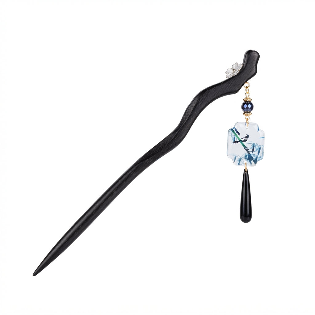 black hair chopsticks