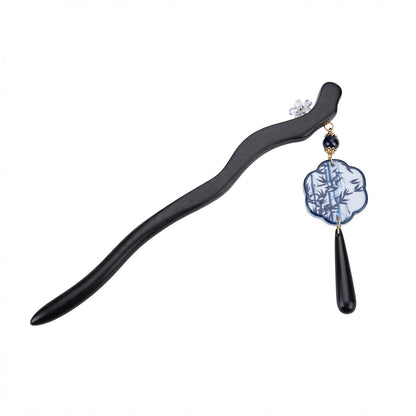 black hairpins