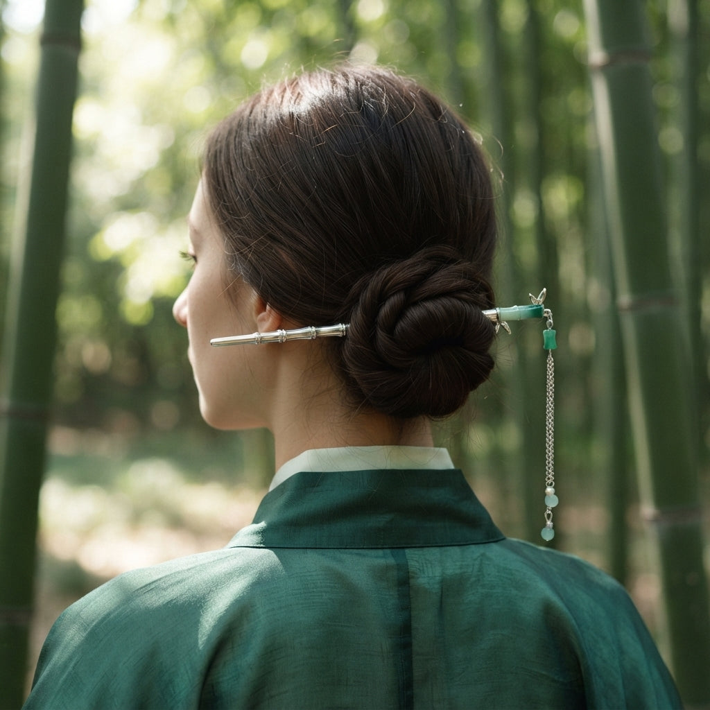 green hair stick