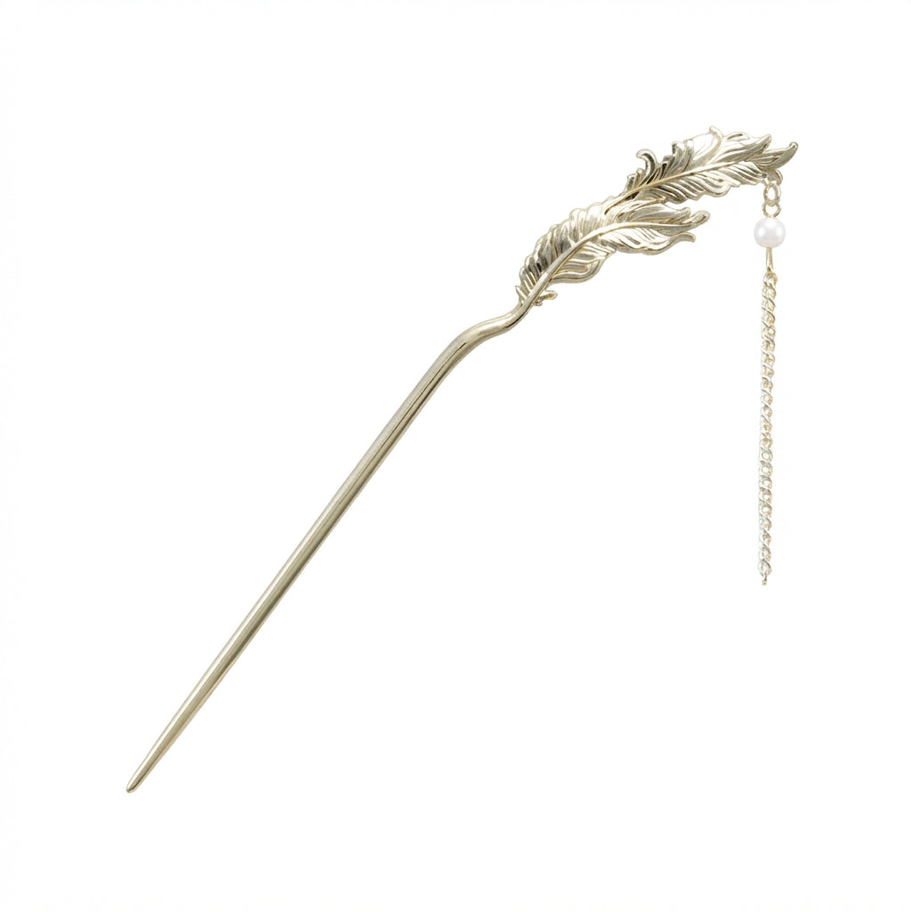 plume hair stick